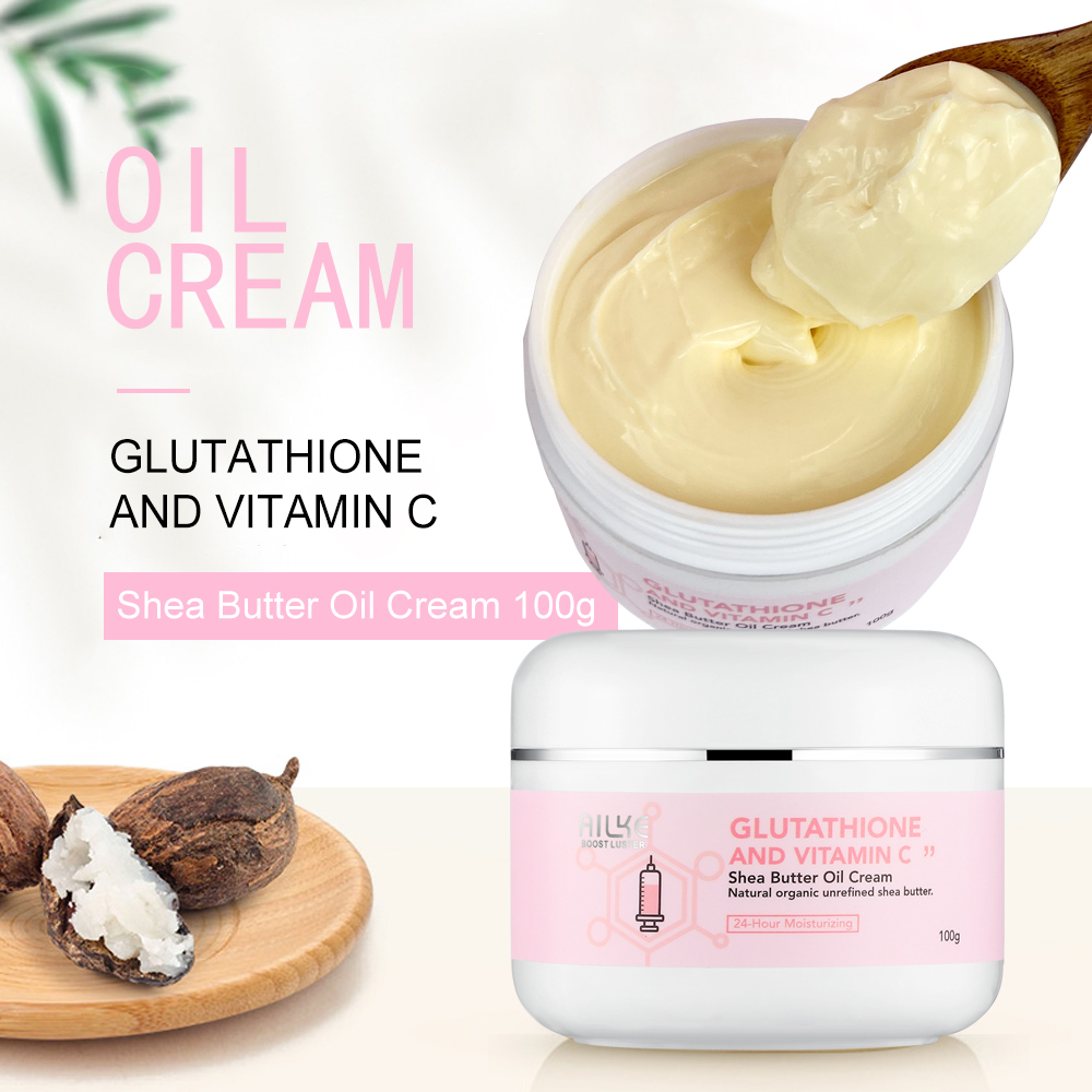 Luxury Skincare Brands - AILKE ホワイトニング＆ライトニングクリーム、顔と体用、シアバターオイル配合、普通肌から乾燥肌向けの天然強力保湿剤