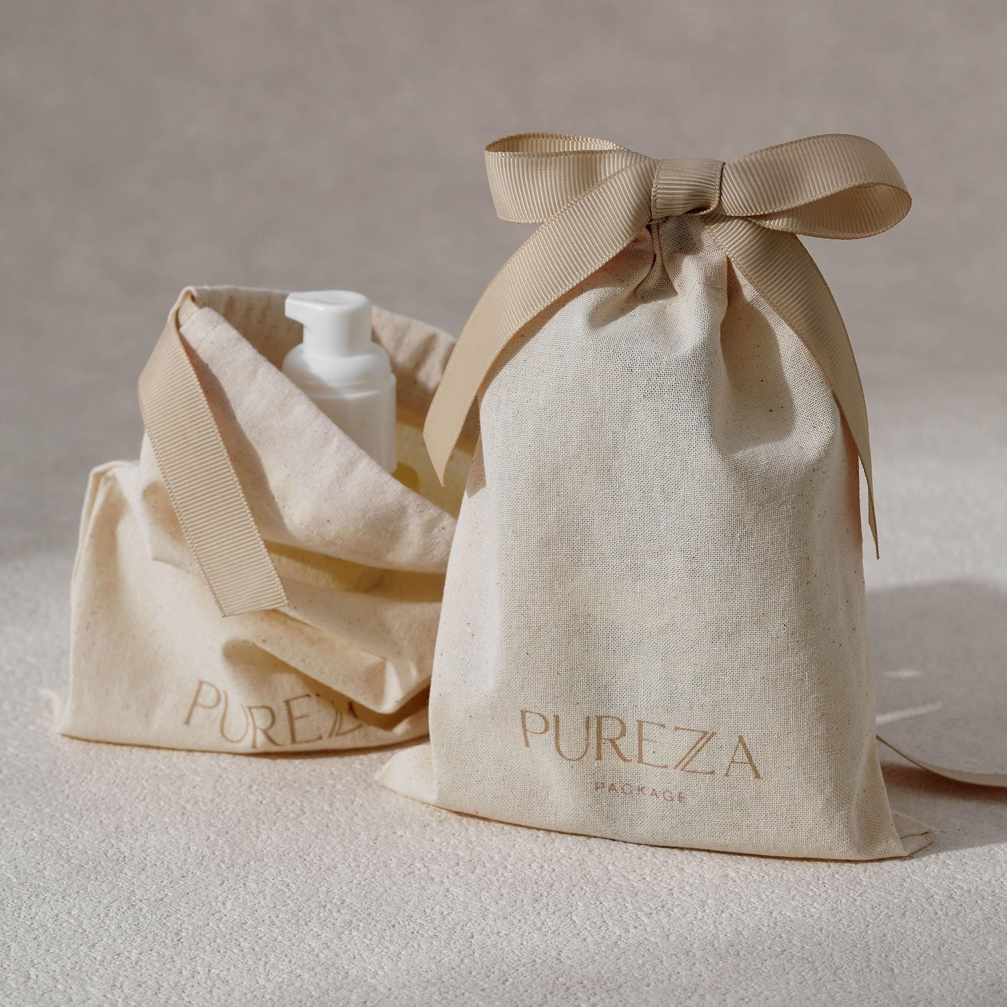 カスタマイズ可能な天然コットン巾着袋、環境に優しい高級ギフト - Luxury Skincare Packaging のレビューと価格
